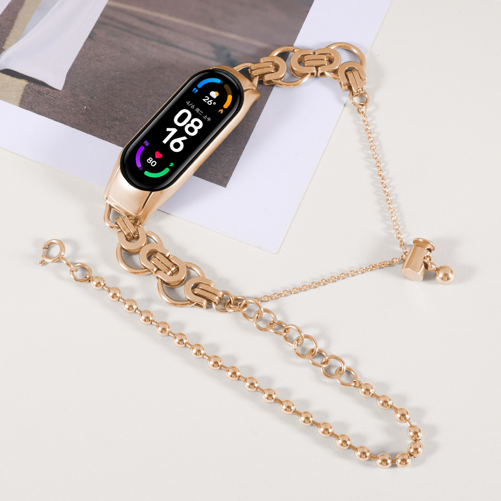 Bracelet pour montre connectée Bracelets de remplacement en TPU souple Pure  Color Xiaomi Mi Band 4hôte non inclus rose
