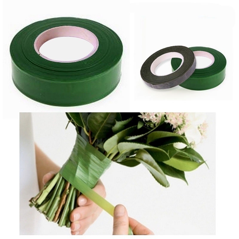 Green Flower Stamen Stem Tape Wire DIY Floral Rose Wrap Buttonhole