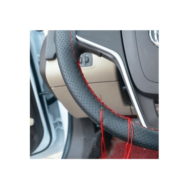 Comprar Funda para volante de coche con agujas e hilo, conjunto de fundas  de cuero