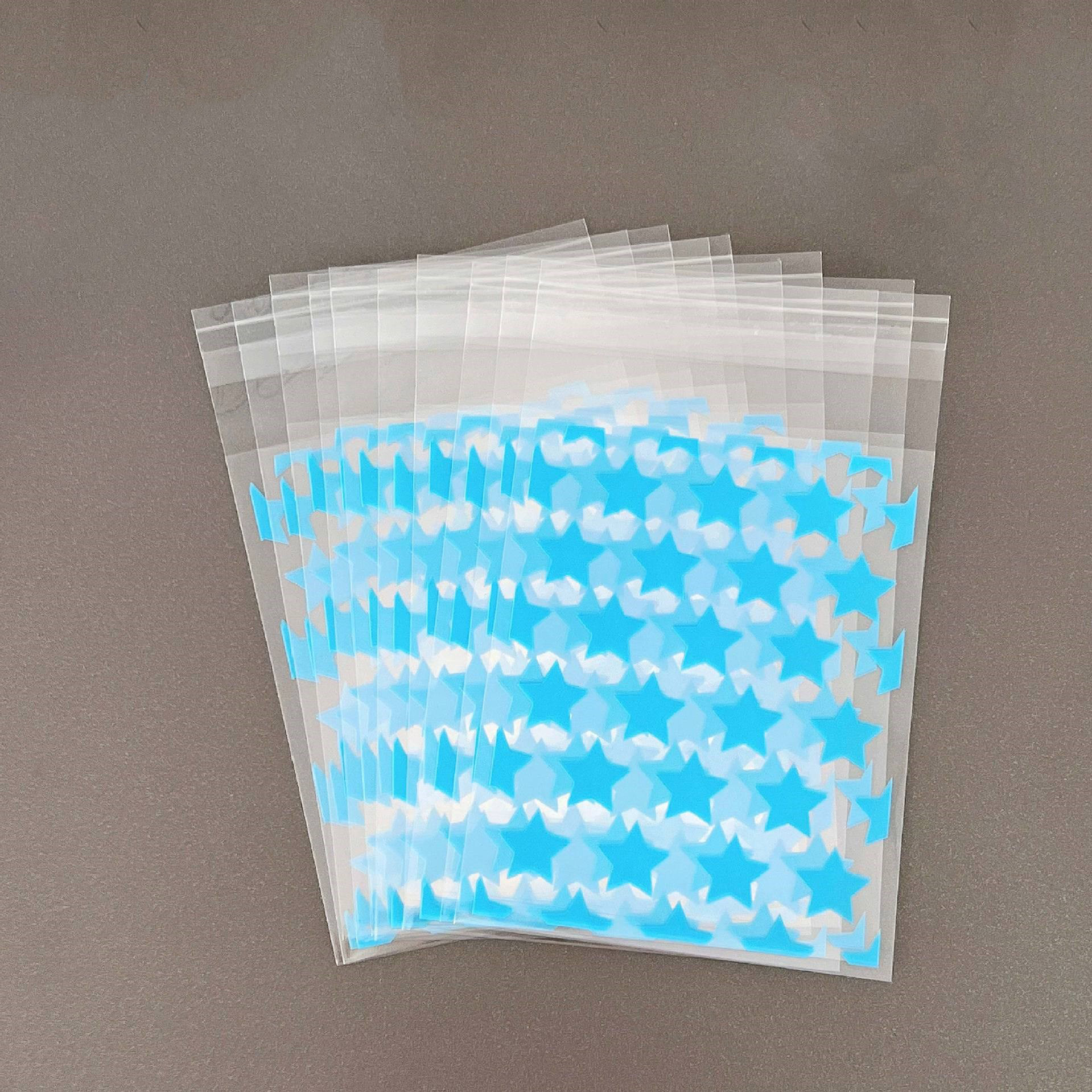 20pcs Plastic Packaging Bag, Minimalist Star Pattern Packaging Bag For Home