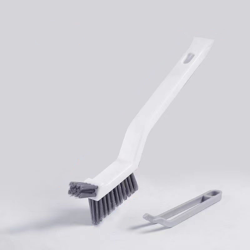 1pc White Hard Bristle Cleaning Brush For Bathroom, Toilet, Sink
