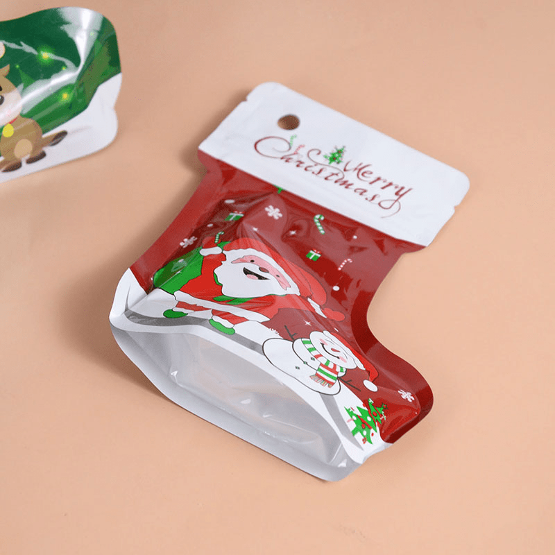 Christmas Santa Claus Boots Little Red Boots Decor Creative Sugar