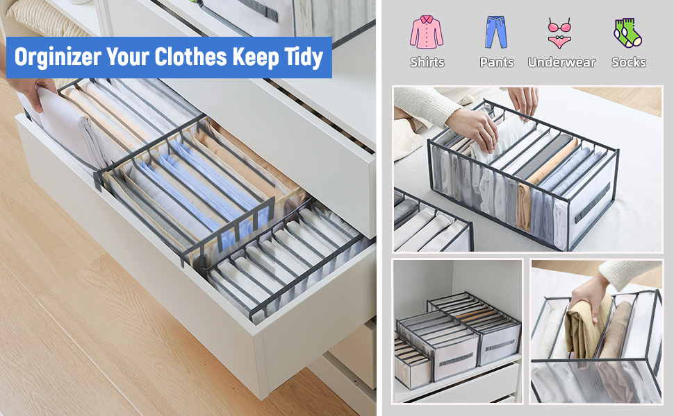 Thicken Clothing Storage Organizer Pants Sock Organizers Bedroom