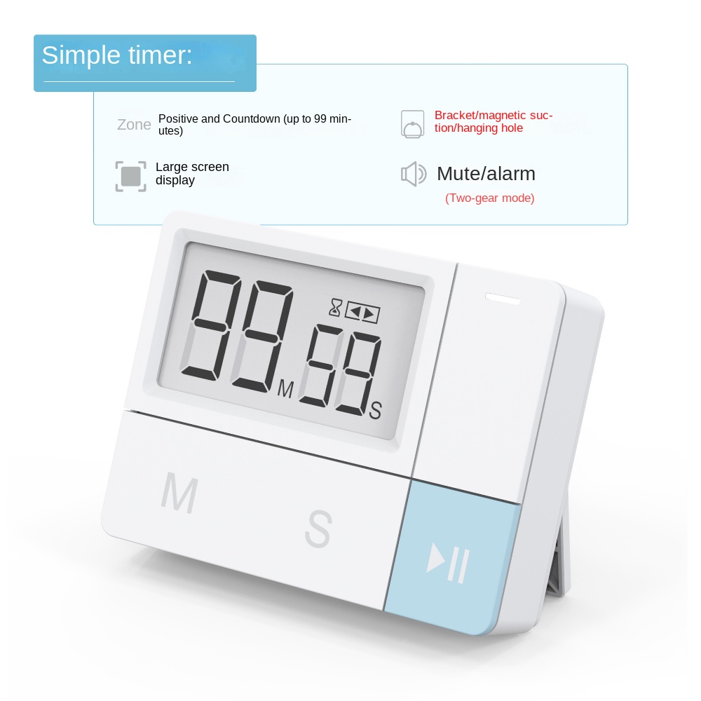 Timer Digital Kitchen Timer Magnetic Countdown Up Cooking - Temu