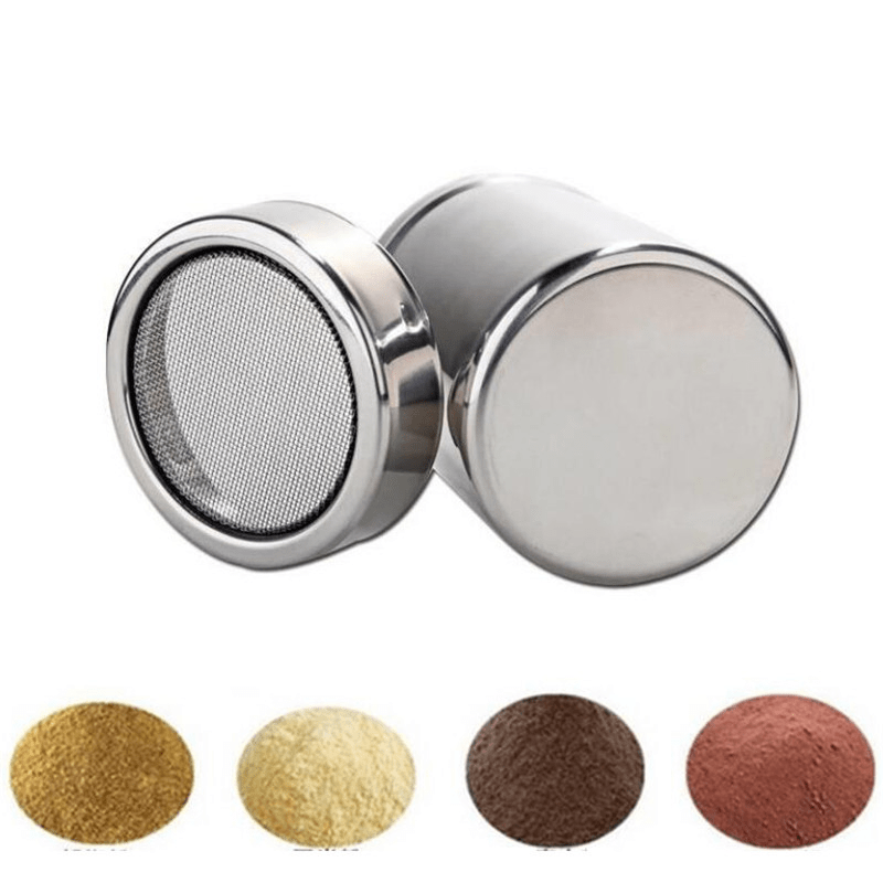 Stainless Chocolate Shaker Cocoa Flour Sugar Powder Coffee Sifter 16Pcs  Coffee Stencils kitchen accessories barista art