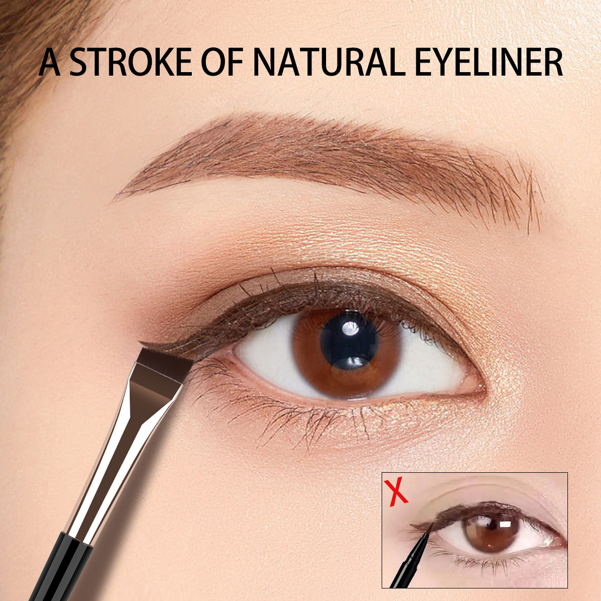 Fine Angled Eyeliner Brush Ultra Thin Precision Eye - Temu