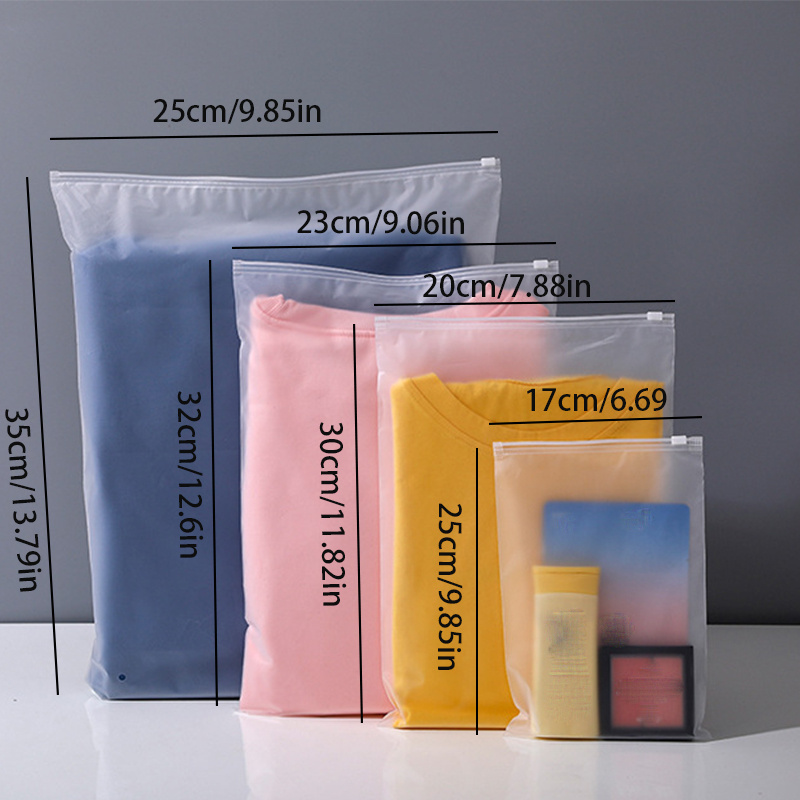 1/5pcs Transparent Plastic Packing Bag Zip Lock Storage Cartoon