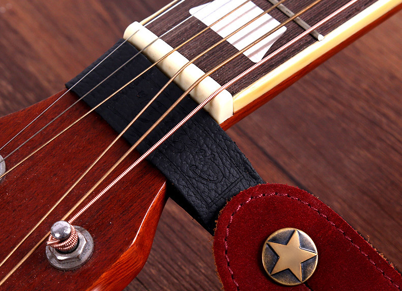 Guitar Neck Strap Guitar Strap Leather Head Belt Holder - Temu Canada