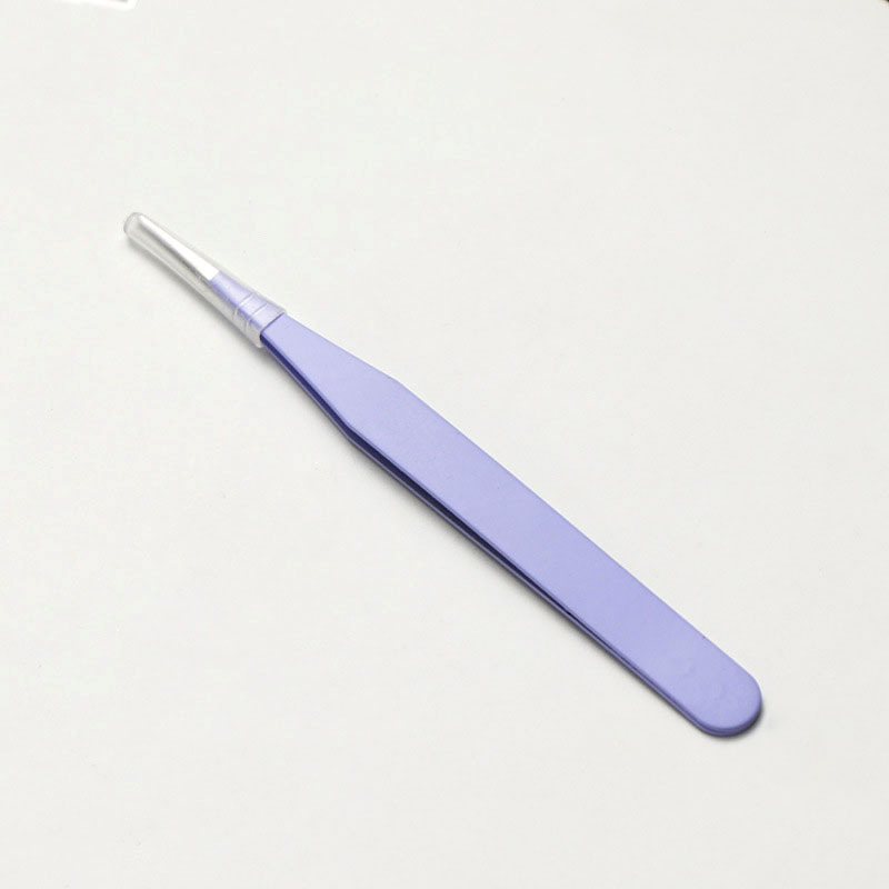1pc Plastic Tweezer & 1pc Shovel, Minimalist Purple Sticker Remover Tool  For DIY