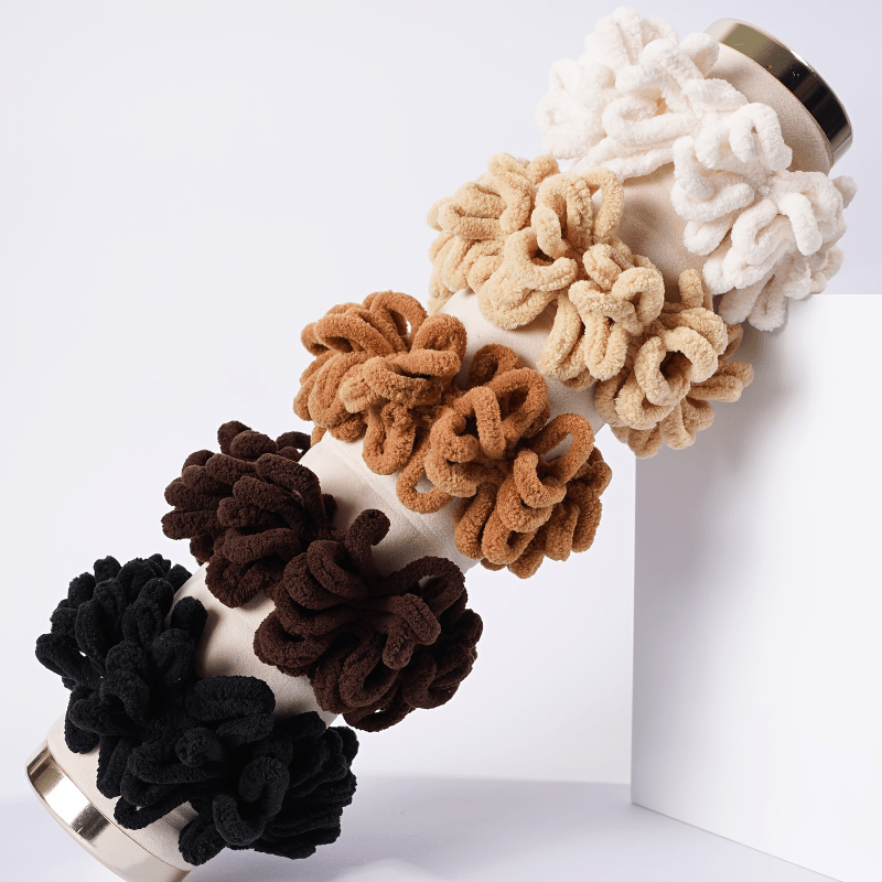 Femmes Vif Élastique Cheveux Bandes Avec Grand Fleur Srunchies Caoutchouc ✿