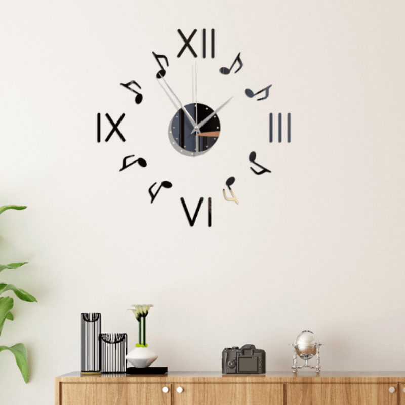 Reloj de pared 3D luminoso sin marco, reloj de pared, calcomanías de pared,  reloj silencioso para el hogar, sala de estar, oficina, decoración de