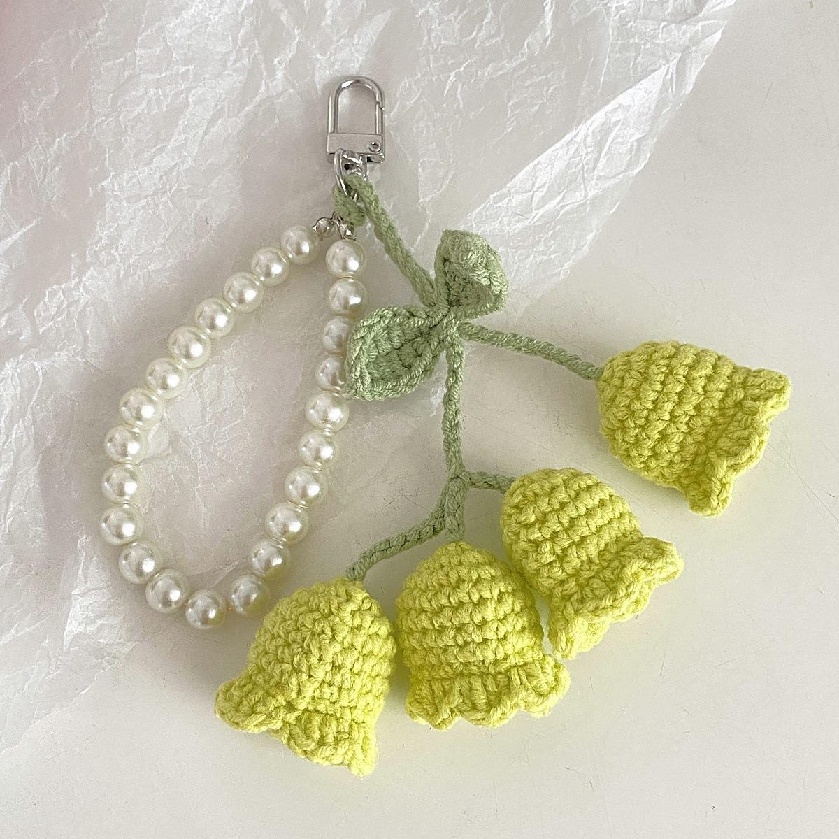 Crochet Lily of the Valley Key Chain Bag Ornament 