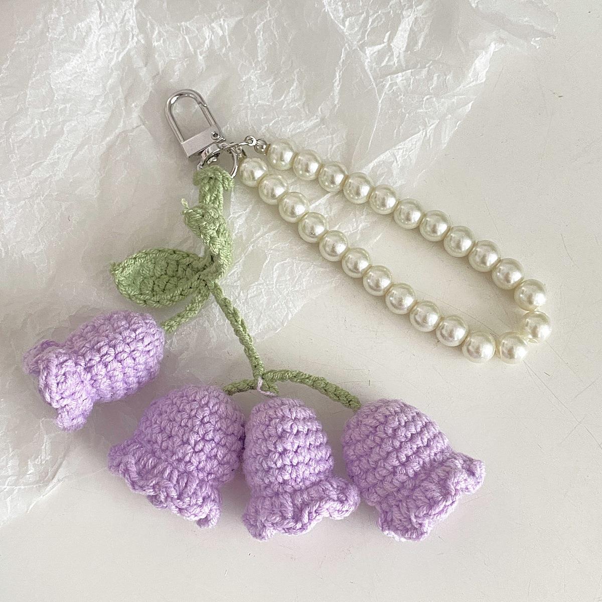 Crochet Lily of the Valley Key Chain Bag Ornament 