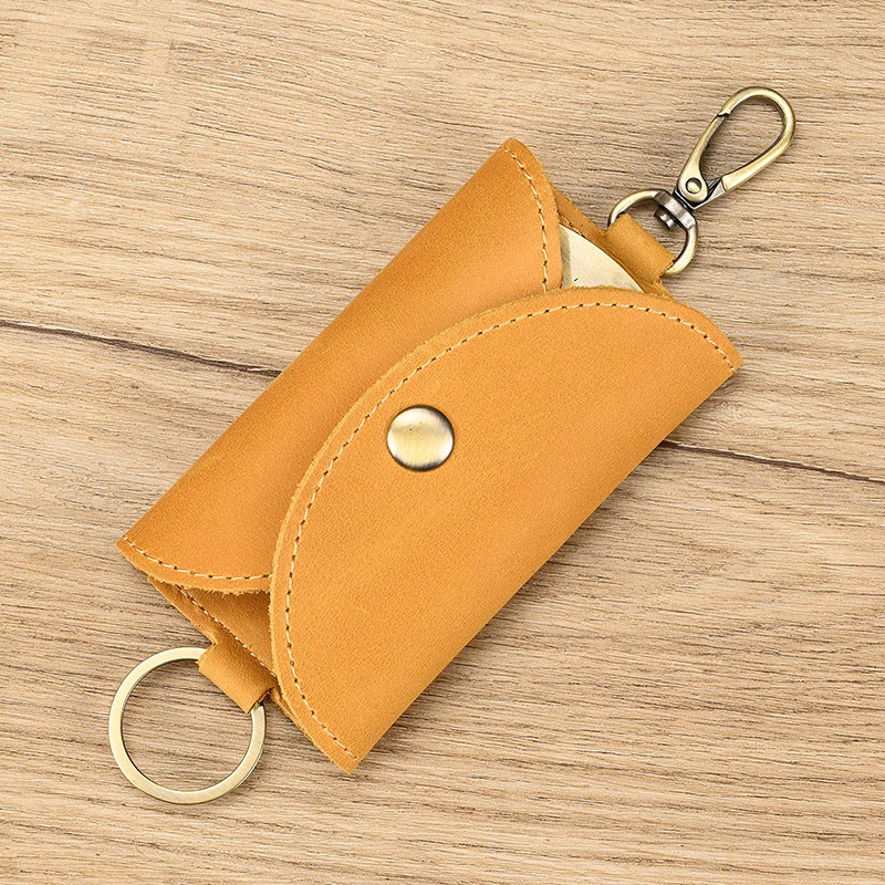 Vintage Genuine Leather Key Case Key Holder Men's Waist - Temu