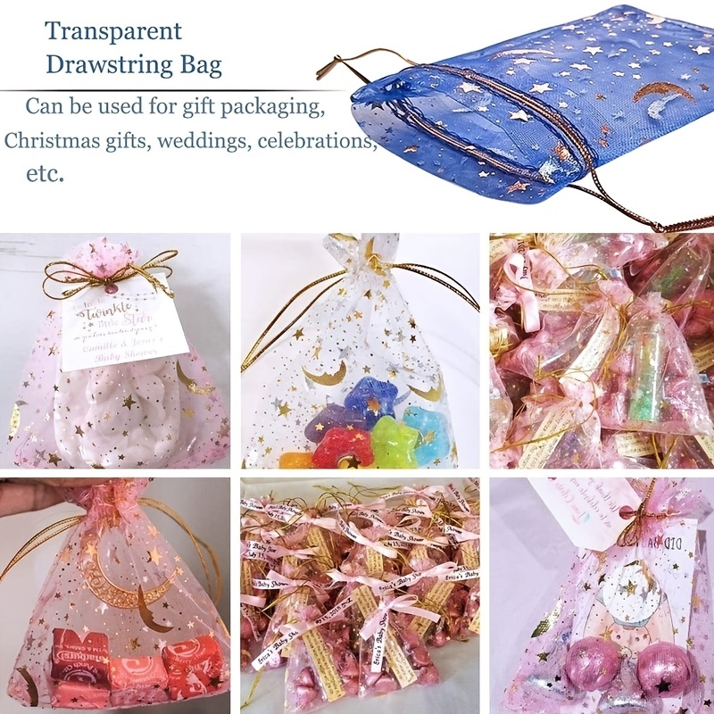 Organza Bags Clear Drawstring Gift Bags Organza Jewelry Bags - Temu
