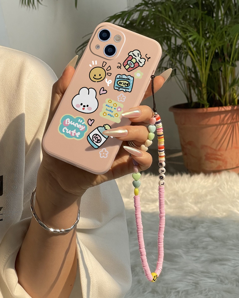 Чехол для телефона с узором «Кошки и закуски» и ремешком для - Temu Estonia