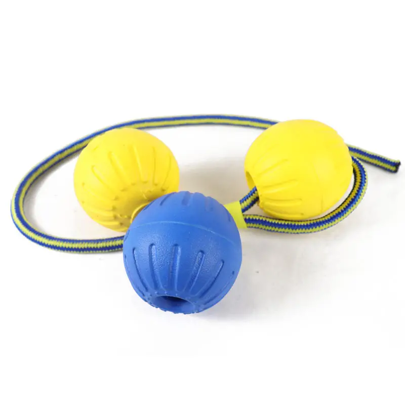 Interactive Dog Toys Rope Ball Toy For Play Chewing Dog Training Toys  Portable EVA Ball Pet