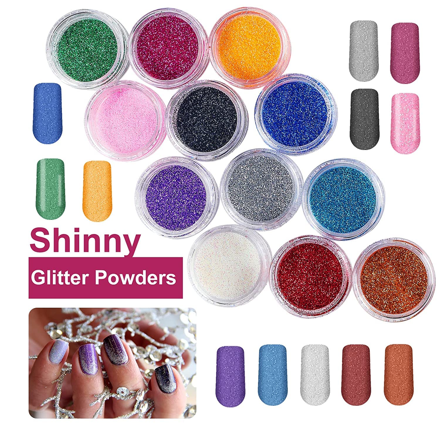 Acrylic Nail Kit Professional Set Powder Glitter Nail - Temu