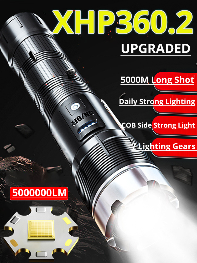 10000LM XHP360 lampes de poche LED haute puissance lampe de poche