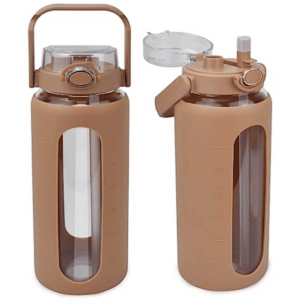 Tall Glass Water Bottle with Sleeve