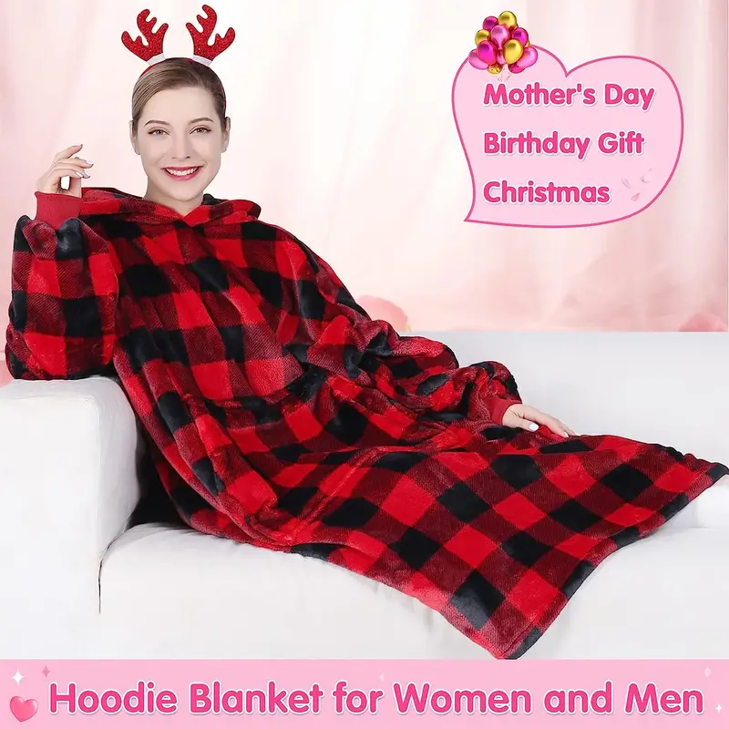 Wearable Blanket Hoodie Sweatshirt Gifts For Adult Super - Temu