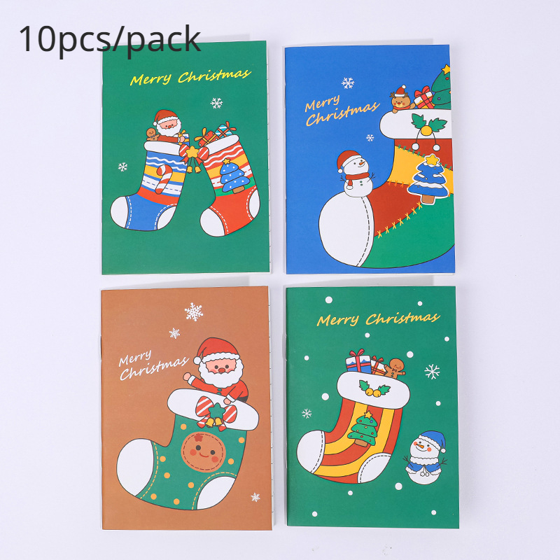 10Pcs Christmas Santa Pocket Planners School Student Prize