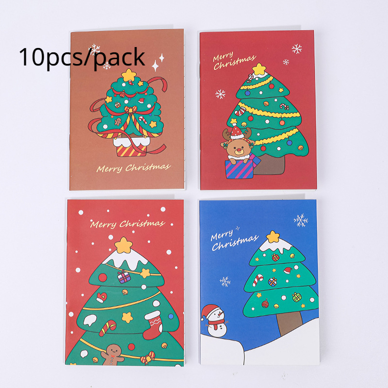 10Pcs Christmas Santa Pocket Planners School Student Prize