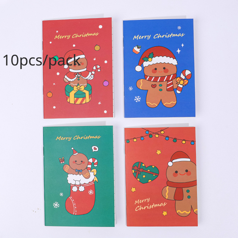 10Pcs Christmas Santa Pocket Planners School Student Prize