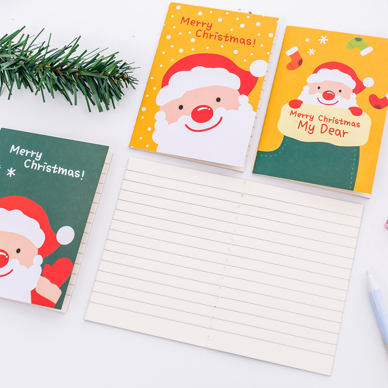 10Pcs Christmas Santa Pocket Planners School Student Prize