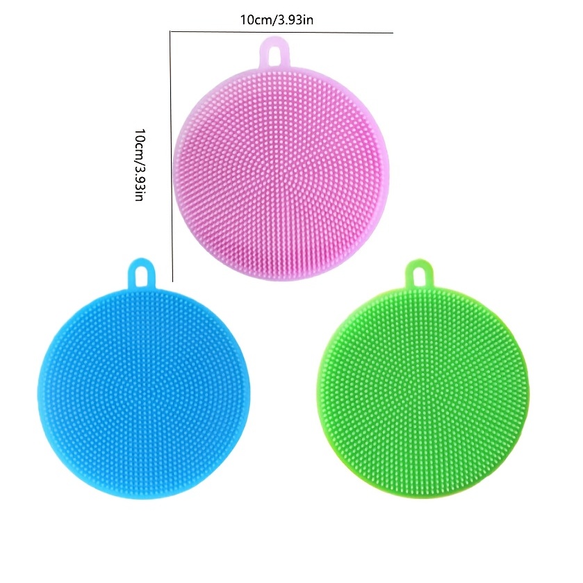 5 Pieces Silicone Sponge Silicone Scrubber Dish Brush Cleaning Sponges  Soap-Shaped Silicone Dishwashing Brush Pad Double Sided Silicone Brush for  Kitchen Dishes Fruits Vegetables 
