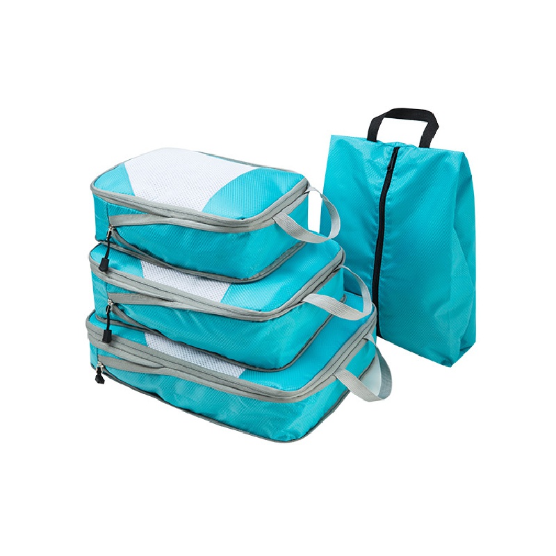 3/6Pcs Compressed Packing Cubes Travel Storage Set Portable Mesh