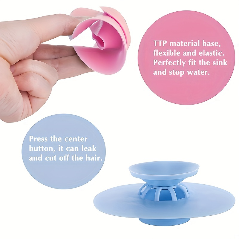 Bathtub Drain Plug, 2 in 1 Bathtub Stopper & Drain Hair Catcher