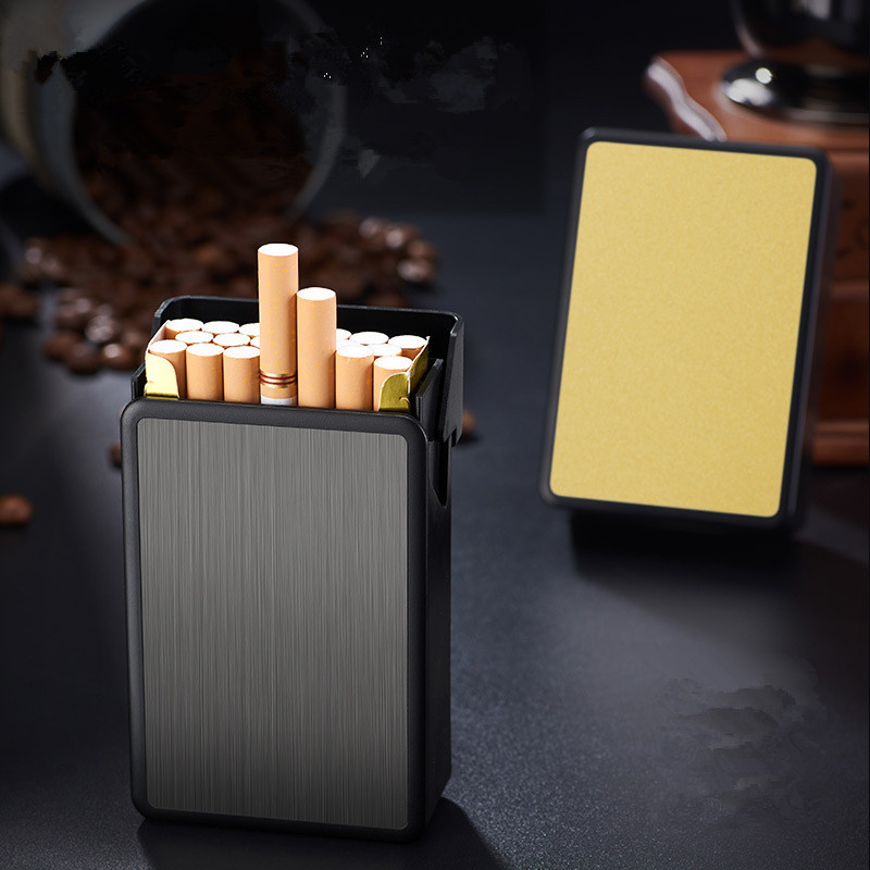 Sparkling Cigarette Case with Diamond Hold 20 Sticks Portable Flip Smoking  Case Cards Storage Box Thick Thin Type Men Women Gift