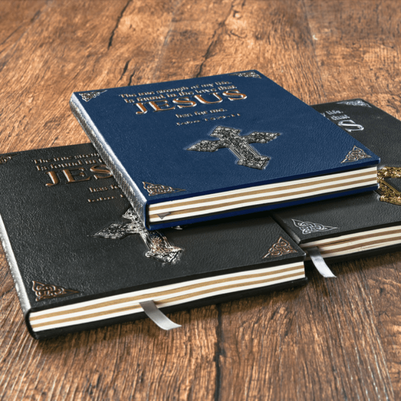 A5 Cross Notebook Vintage Leather Bible Book Notepad Diary Halloween Gift