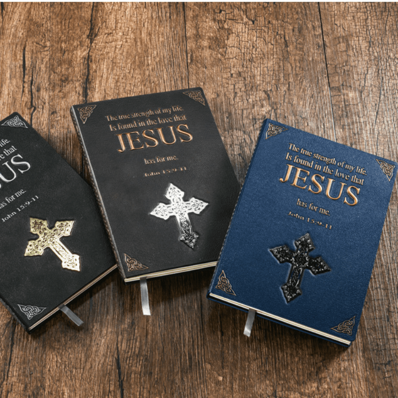 A5 Cross Notebook Vintage Leather Bible Book Notepad Diary Halloween Gift