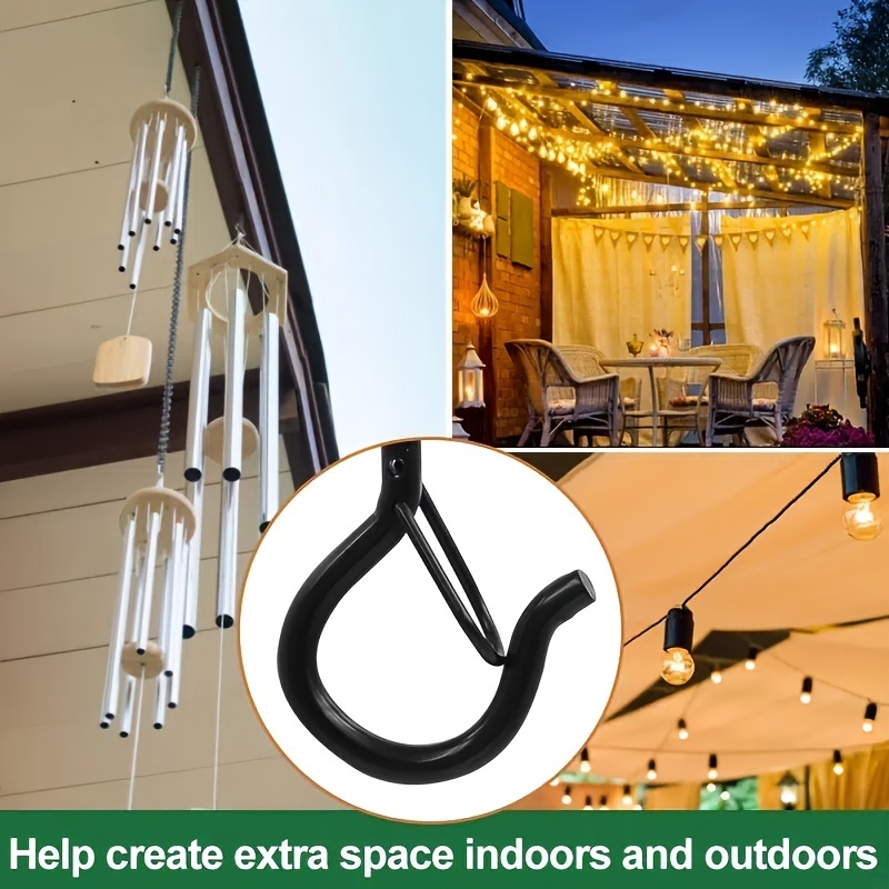 Outdoor Windproof Screw Hooks Lights Hooks With Safety - Temu