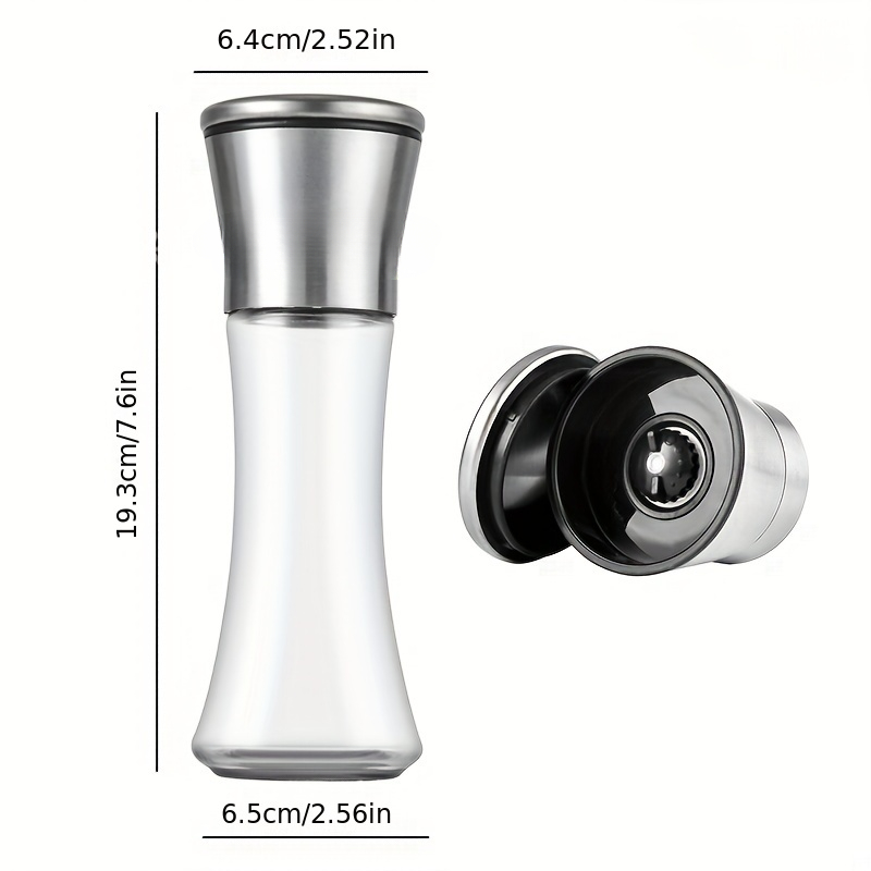 Manual Glass Grinder Black Pepper Sichuan Pepper Sea Salt Stainless Steel  Ceramic Core Seasoning Sprinkler Bottle - Temu