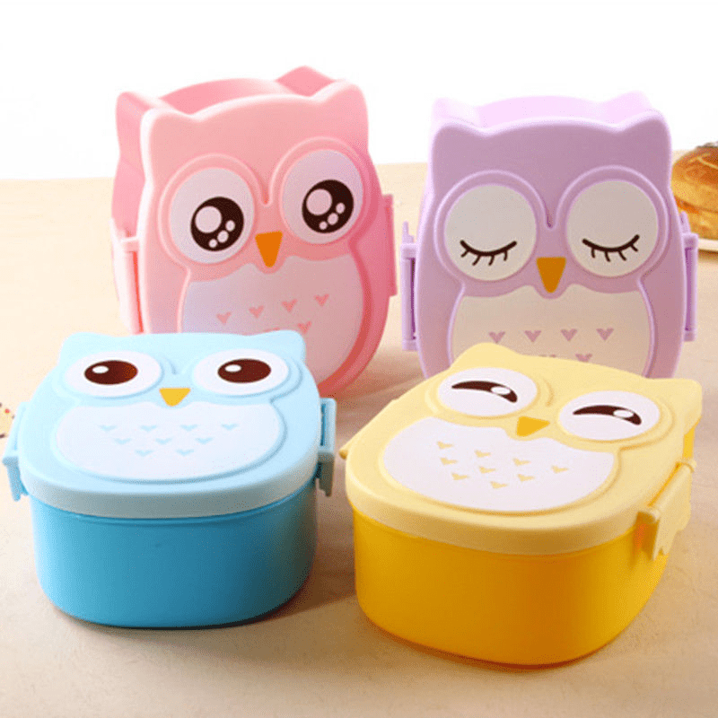 Owl Lunch Box Food Container  Kids Cartoon Lunch Container