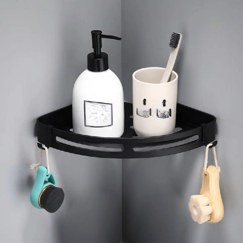 Bathroom Kitchen Punch Corner Frame Shower Shelf Wrought - Temu