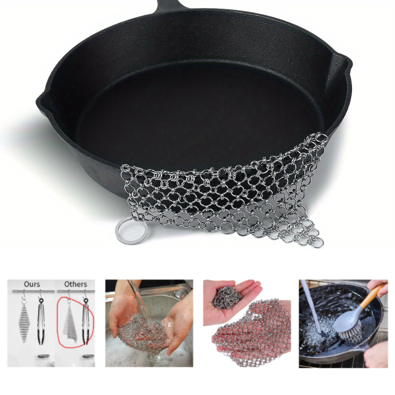 Cast Iron Scrubber, Stainless Steel Scrubber, Kitchen Household