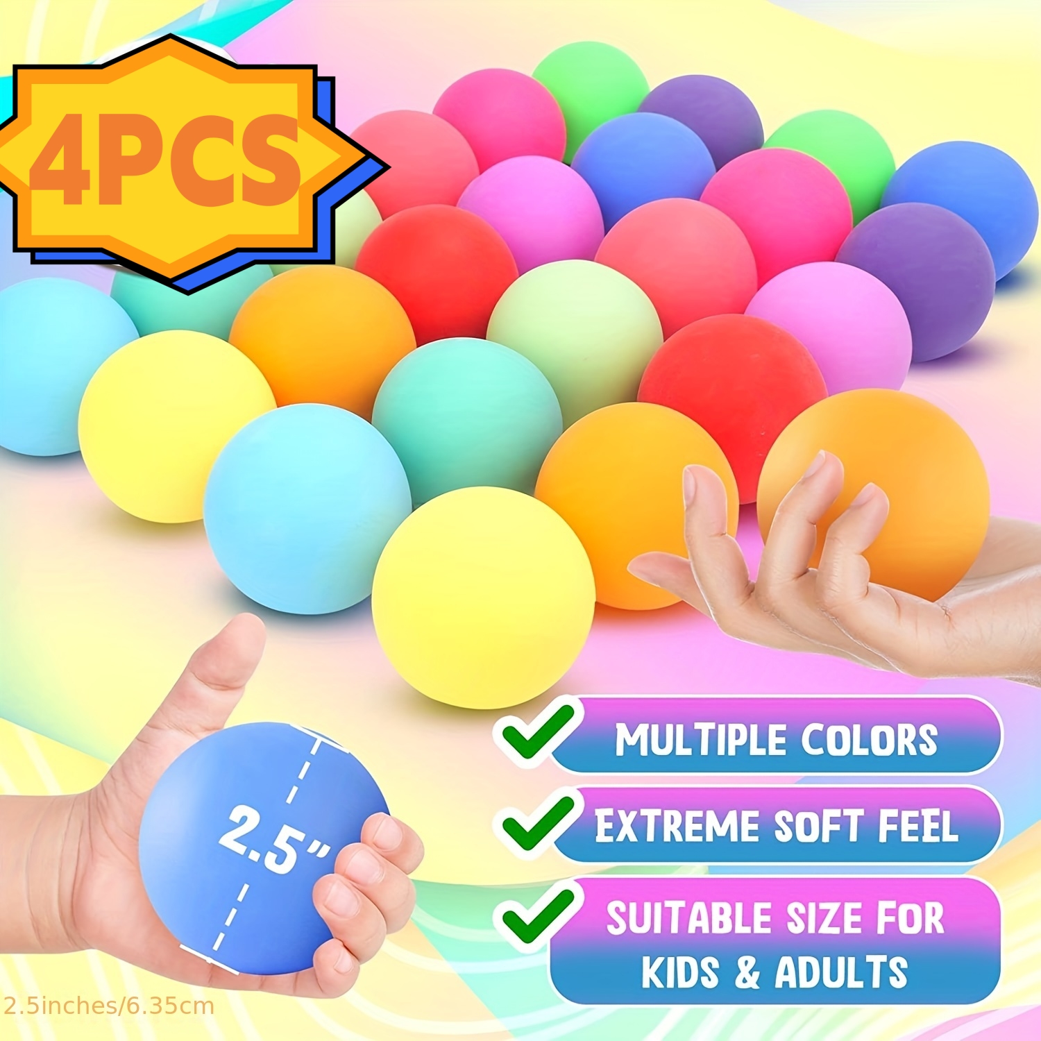 Lot de 4 balles anti-stress spongieuses pour enfants, jouets anti-stress en  forme de pieuvre pour adultes, balles à presser sensorielles Netos pour  autisme, TDAH, pour remplir des sacs à friandises : 