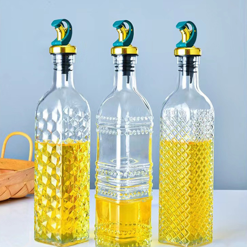 Automatic Opening And Closing Oil Bottle Glass Oil Bottle - Temu