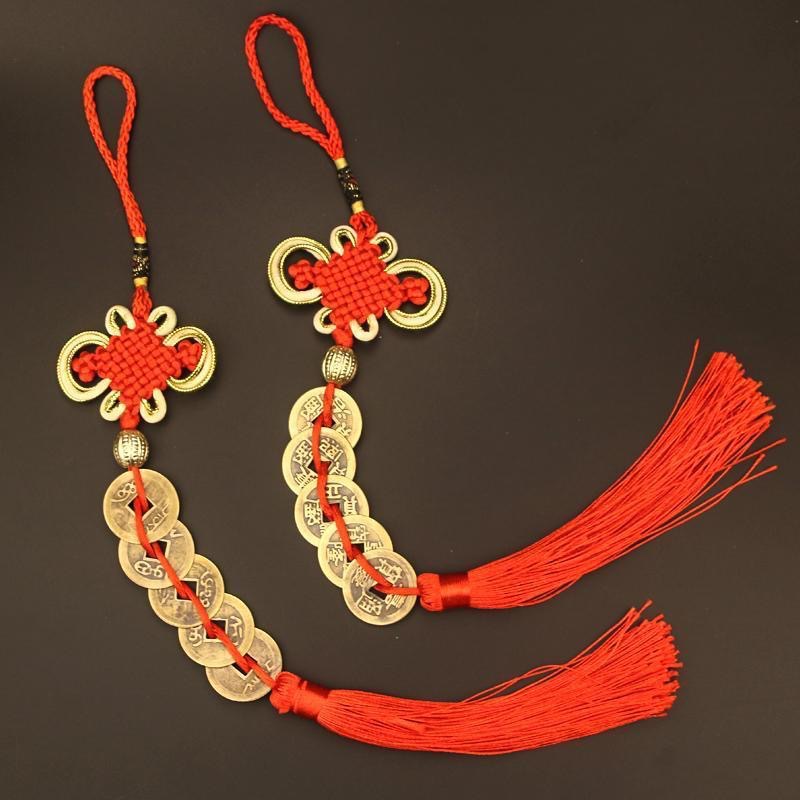 3 pièces chinoises, symbole porte-bonheur traditionnel feng shui
