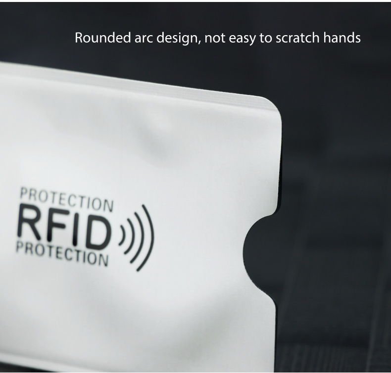 5Pcs RFID Aluminum Foil Anti-theft Swiping Bank IC Card Sleeve Creative Anti-degaussing Certificate Card Sleeve Card Holder