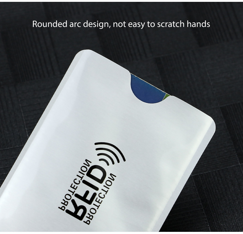 5Pcs RFID Aluminum Foil Anti-theft Swiping Bank IC Card Sleeve Creative Anti-degaussing Certificate Card Sleeve Card Holder