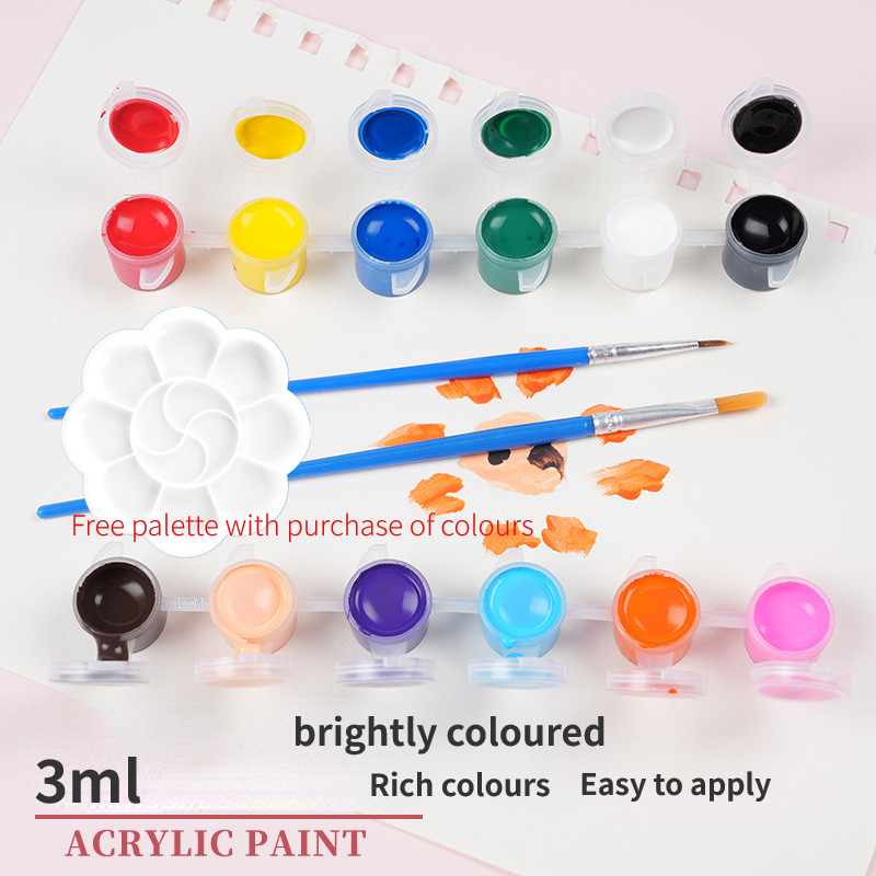 6 Colours 8 Colours 12 Colours Kids Acrylic Paint Set - Temu