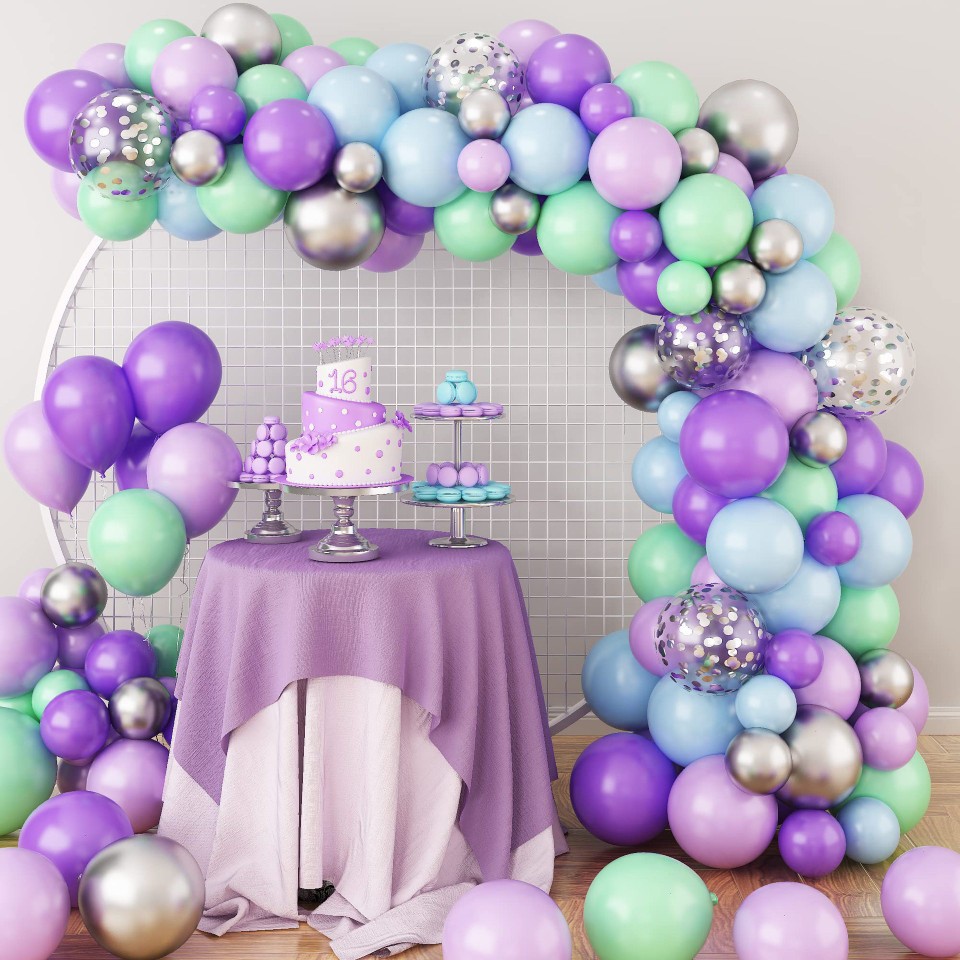 Pink & Purple Large Balloon Garland Kit - Party Time, Inc.