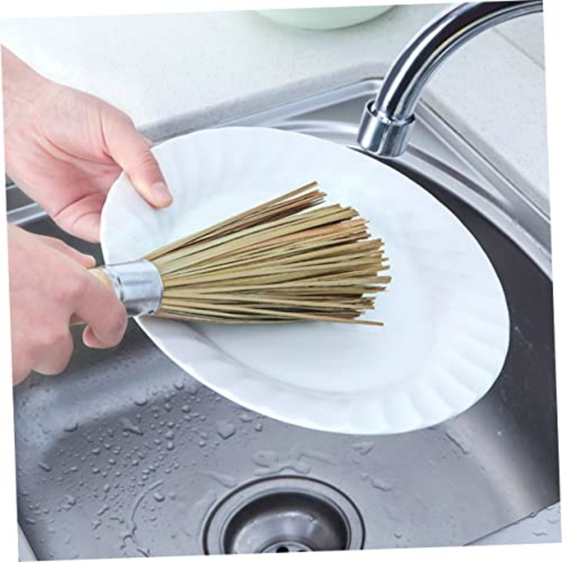 Cleaning Scrubber Natural Cleaning Tool Asian Fry Pan Brush Fry