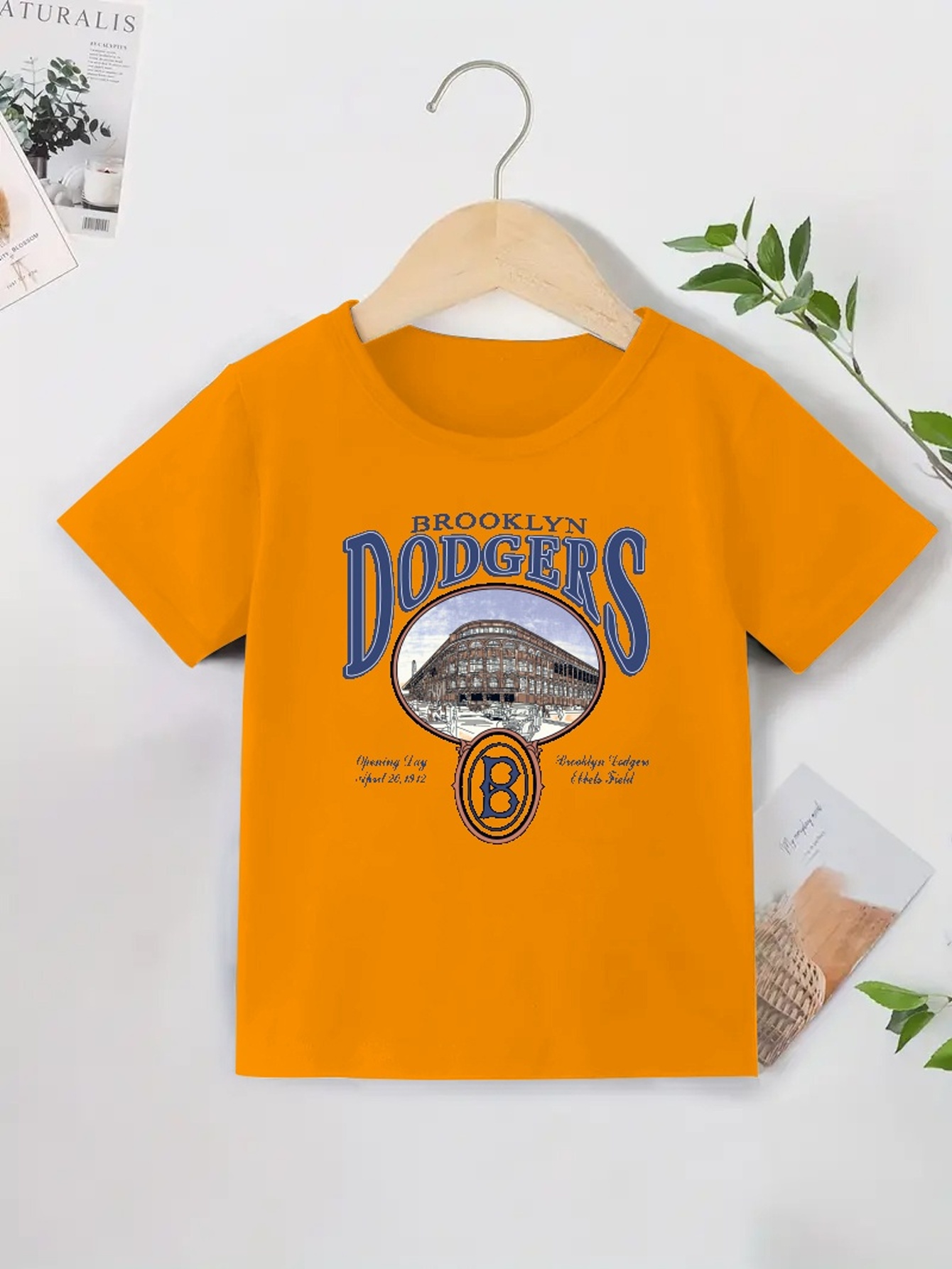 Dodgers Letter Print Boys Creative T-shirt, Casual Lightweight Comfy Short  Sleeve Tee Tops, Kids Clothings For Summer - Temu