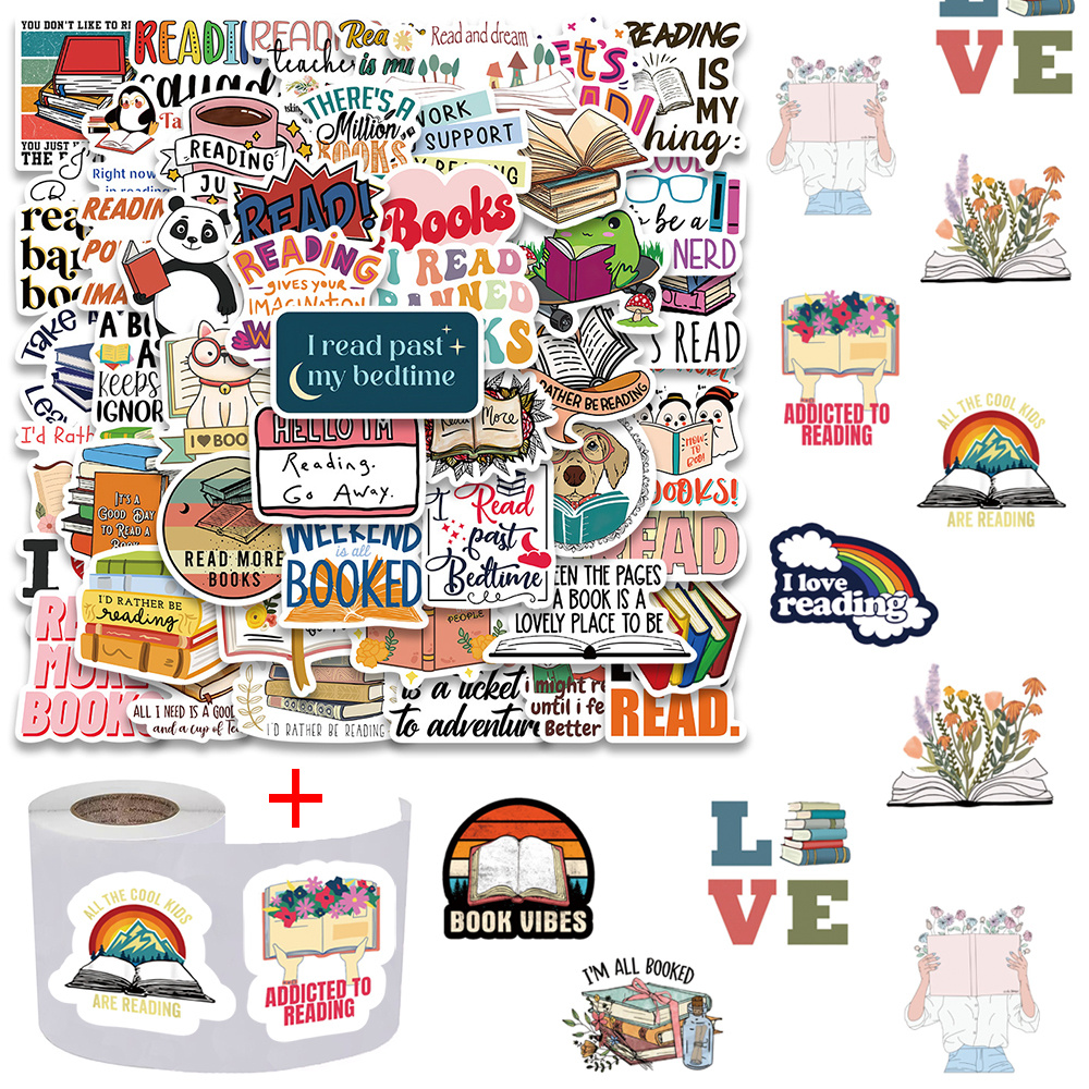  600pcs Book Lover Stickers Reading Stickers for Adults